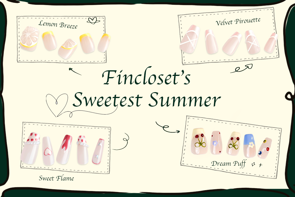 Fincloset’s summer-ready handmade press-on nails are here to add that extra sparkle to your days.